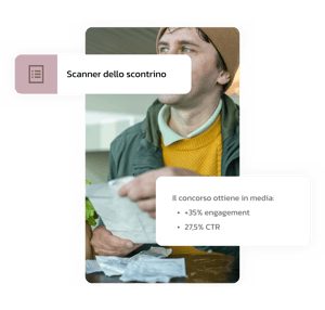 Uomo tiene in mano uno scontrino e lo osserva, rappresentando la scansione e la verifica delle prove d’acquisto.
