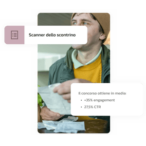 Uomo tiene in mano uno scontrino e lo osserva, rappresentando la scansione e la verifica delle prove d’acquisto.